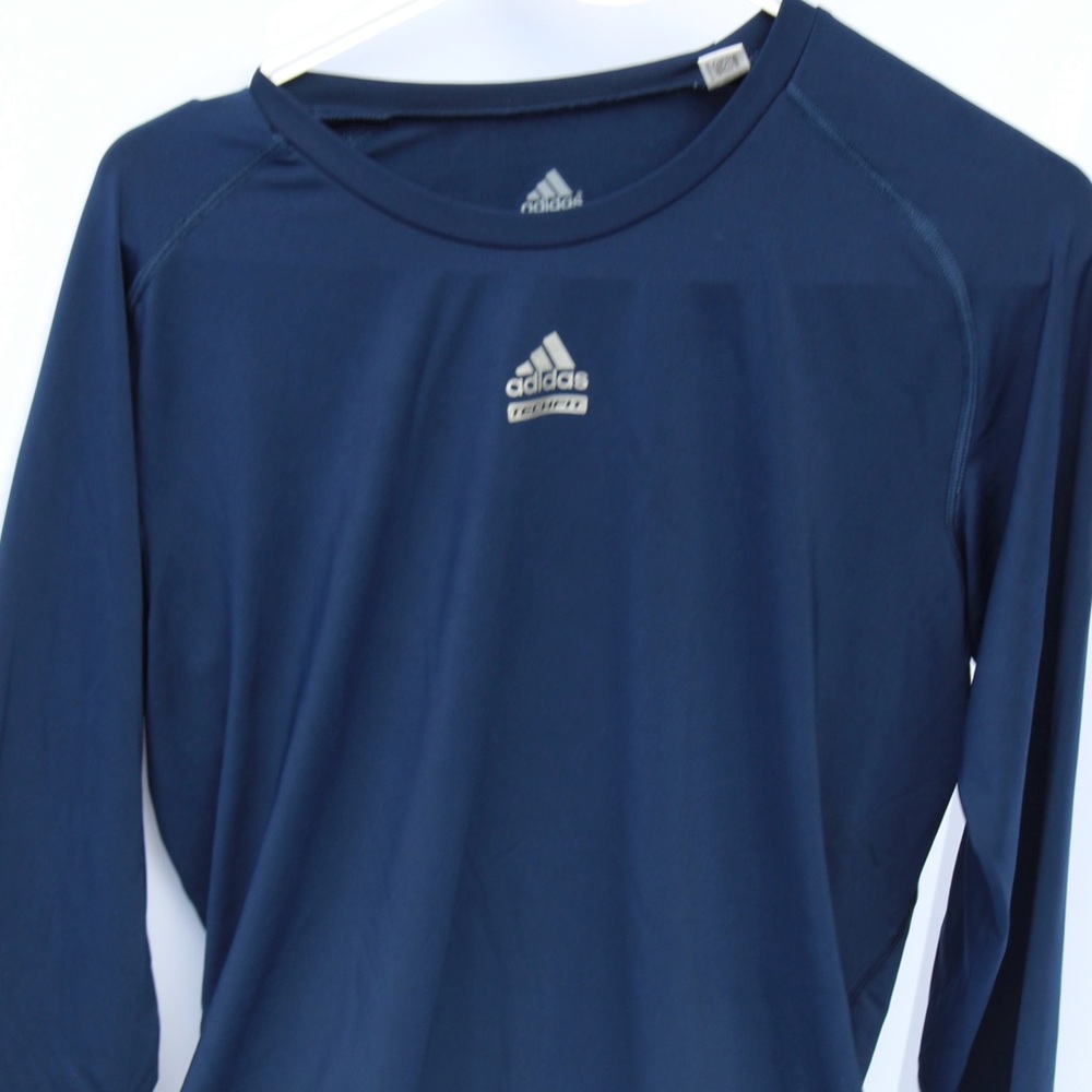 Adidas Men’s Navy Blue Long Sleeve Athletic Shirt (Climalite)